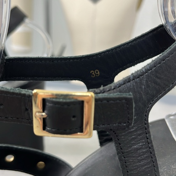 Sandro Grommet Wedge Gladiator Heels Sandals Studded - Picture 3 of 11